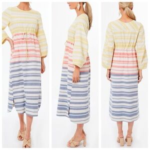 Tuckernuck pomander Place linen stripe dress, XS, NWT